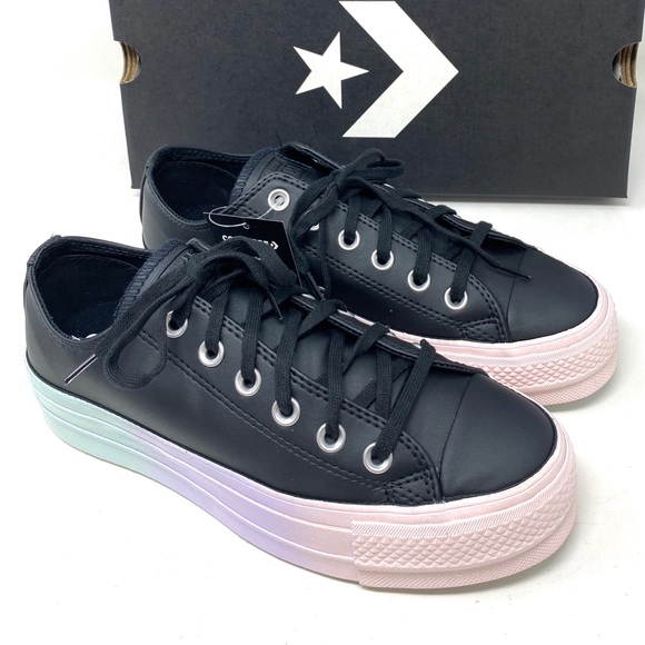 Converse Ctas Lift Leather Platform Black Polar W - Picture 7 of 7